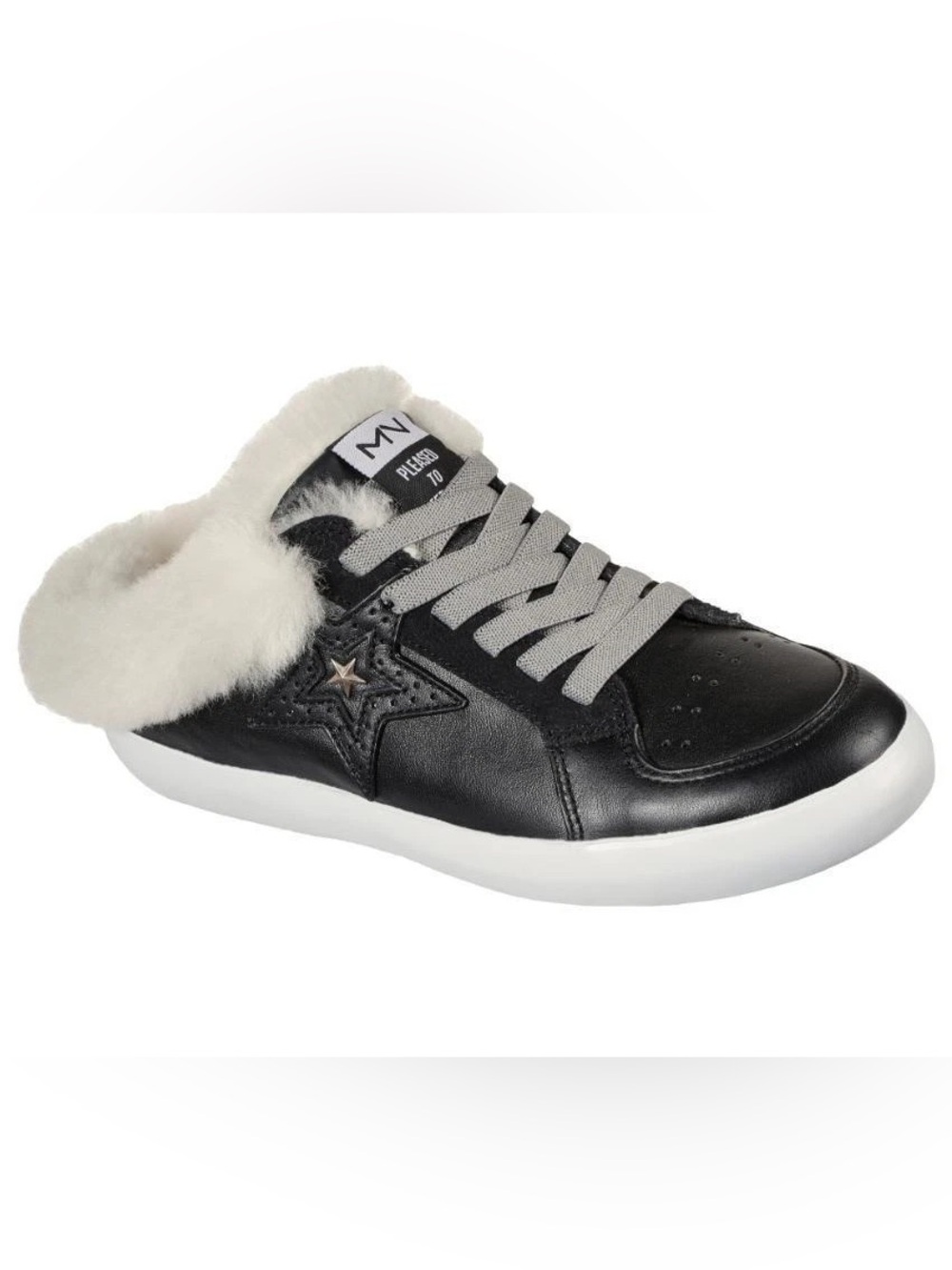 Mark Nason Los Angeles The Stellar Holly Black Faux Fur Mule Sneakers NIB 6.5